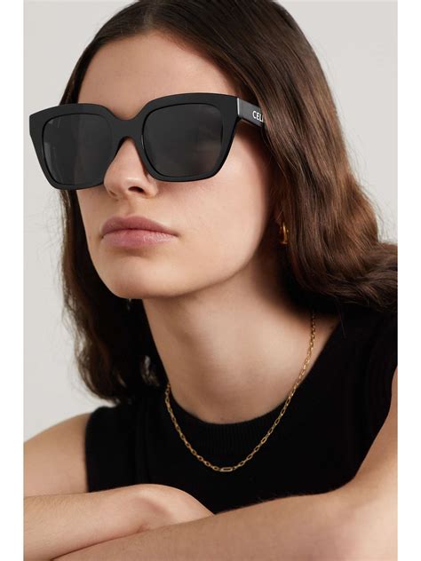 celine square transparent acetate beige sunglasses|WOMEN'S LUXURY SQUARE SUNGLASSES .